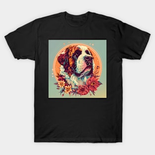 Saint Bernard in 70's T-Shirt